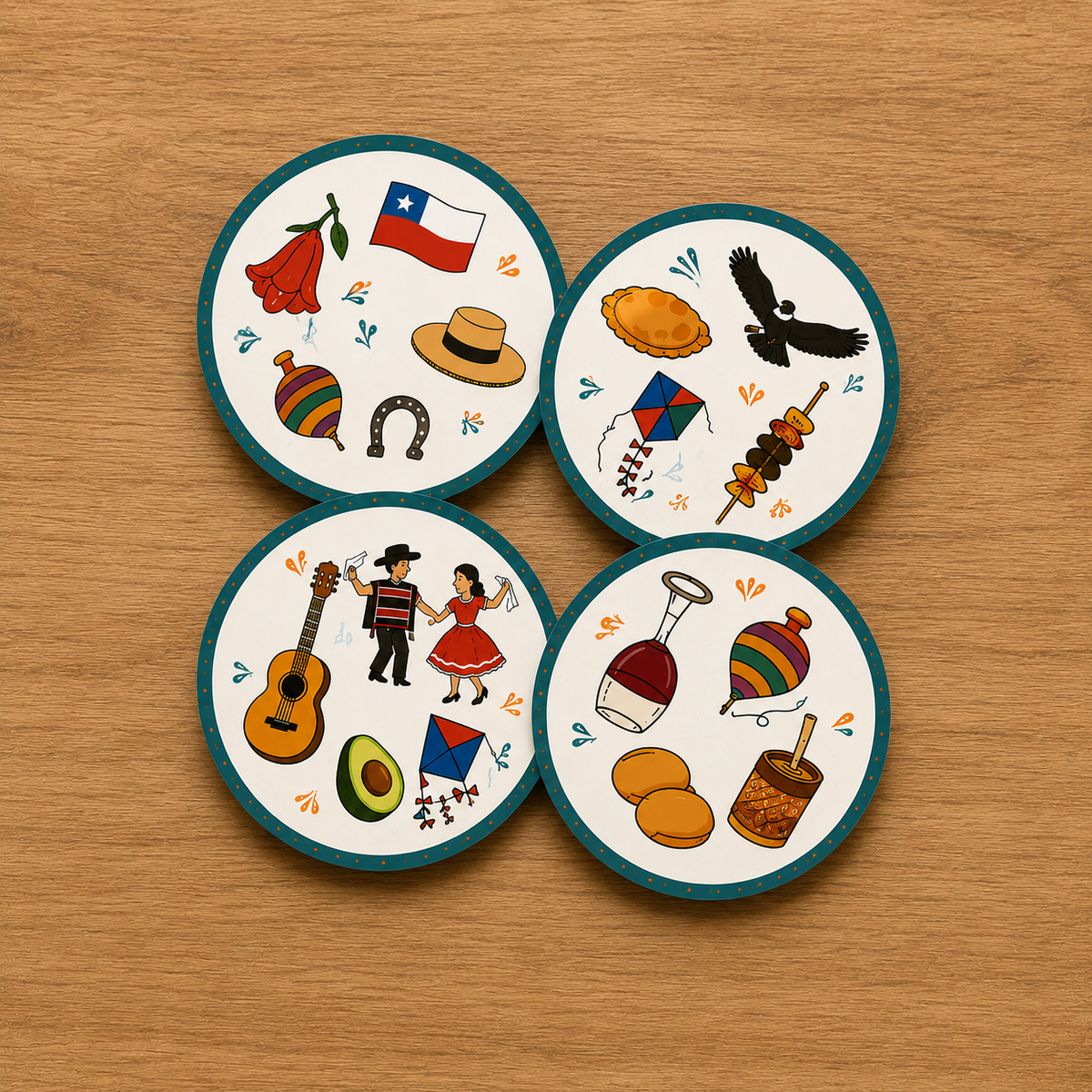 Bolsa de tela y díptico de reglas del juego Al Toque Edición Fiestas Patrias, Alaya Play