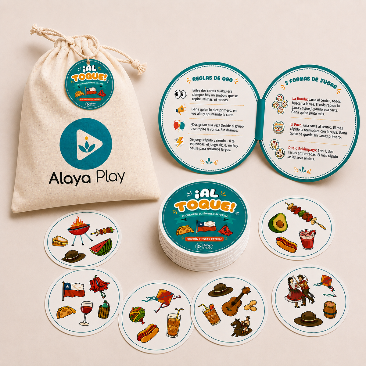 Juego Al Toque Edición Fiestas Patrias Alaya Play, incluido en el Pack Fiestas Patrias